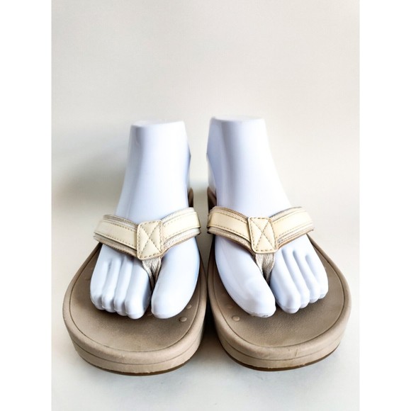 Vionic Woman Cream Tide ll Size 8 Thong Sandals Flip Flops Beach Comfort Support - Picture 5 of 9